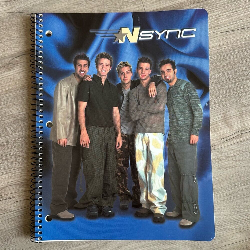 Vintage Y2K NSYNC Spiral Notebook Journal 90s Boy Band Collectible